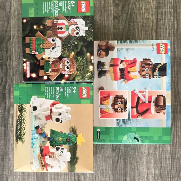 NIB-LEGO Holiday Set. 40642, 40571, 40640- Nutcracker Polar Bears Ginger Bread - Picture 1 of 14